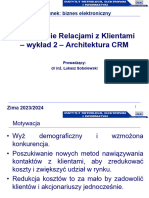 CRM - Wyklad 2 Architektura CRM