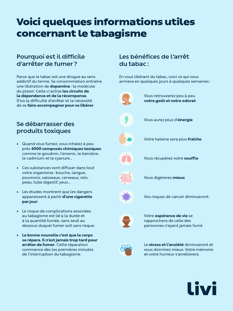 Bénéfices de l'arrêt du tabac PDF Sevrage tabagique Toxicologie — free download