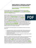 Reflexión Documento Reglas y Límites en La Escuela Infantil - Adquisición de Las Actitudes Sociales.