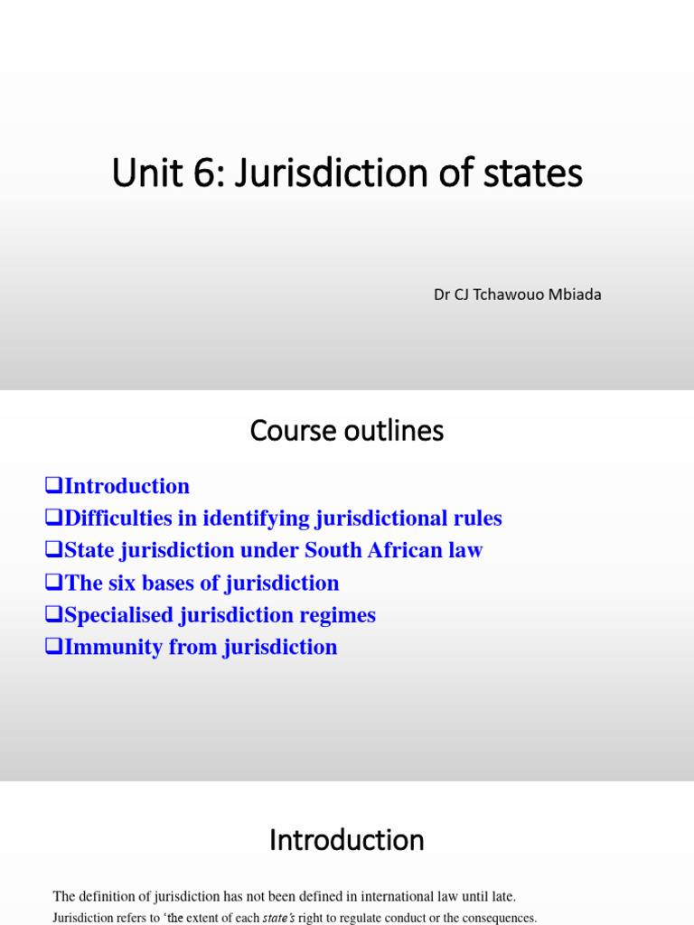 Understanding State Jurisdiction in Law | PDF | Jurisdiction ...
