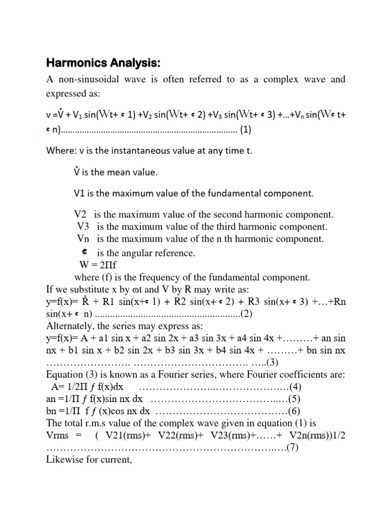 Harmonics Analysis Download Free PDF Rectifier Root Mean Square