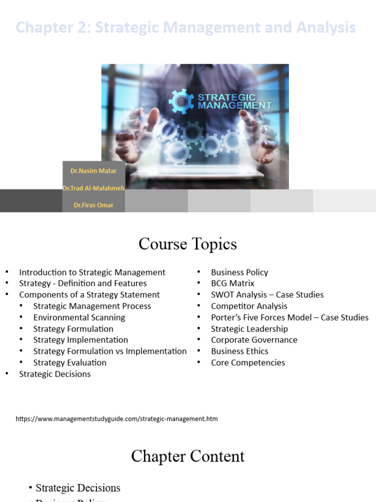 Strategic Management Chapter 2 Updated V2 Download Free Pdf Swot