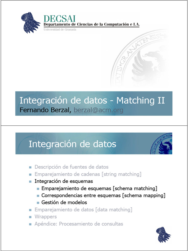 42 Data Integration - Schema Matching & Mapping.2016 | PDF ...