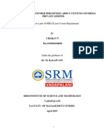 A Study On Consumer Perception About Centum Controls Senior