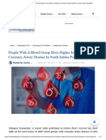 People With A Blood Group Have Higher Incidence of Coronary Artery Disease in South Indian Population