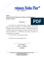 Autorizacion MINTRA Inversiones Doña Flor