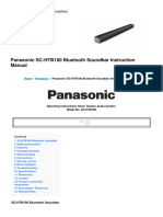 Panasonic SC-HTB100 Manual EN