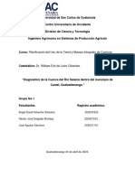 Diagnóstico de La Cuenca Del Rio Salamá Dentro Del Municipio de Cantel, Quetzaltenango
