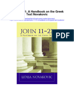 John 11 21 A Handbook On The Greek Text Novakovic Full Chapter