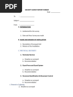 Security Survey Report Template | PDF | Securities | Physical Security