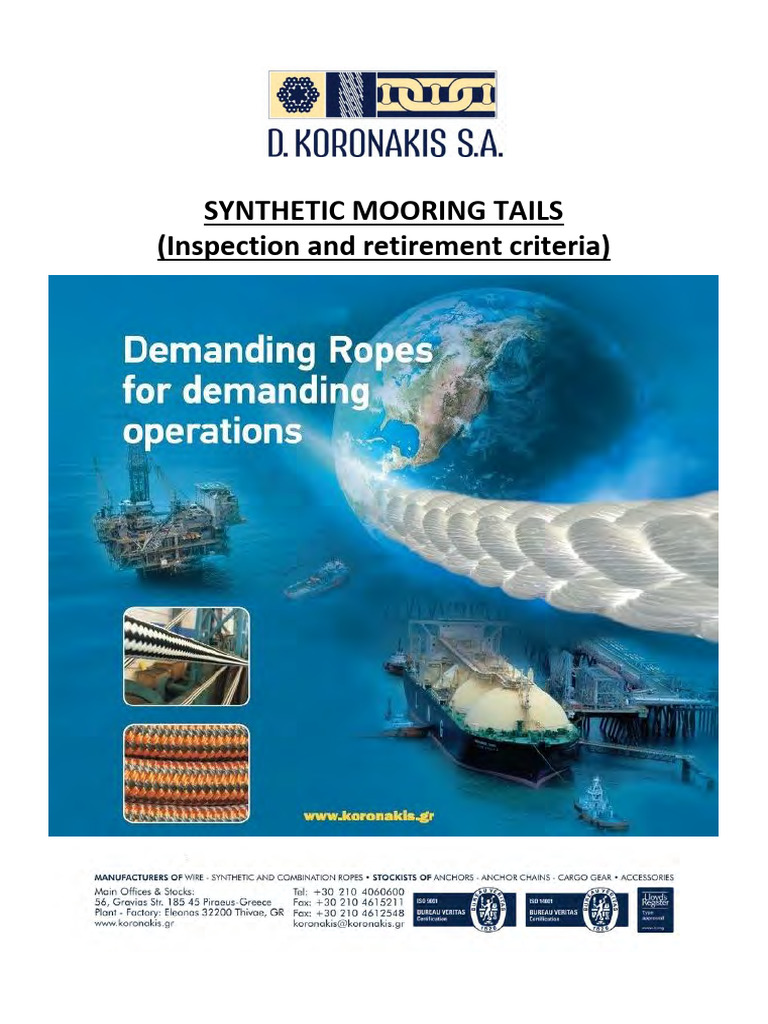 Connecting Synthetic Mooring Tails | PDF | Rope | Yarn