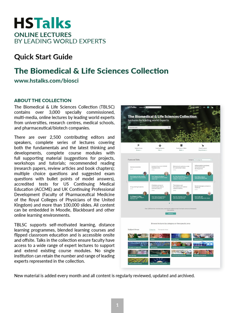 Quick Guide to Biomedical Lectures | PDF | Login | Icon (Computing)