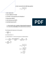 Pitot Tube Dimensional Homogenity