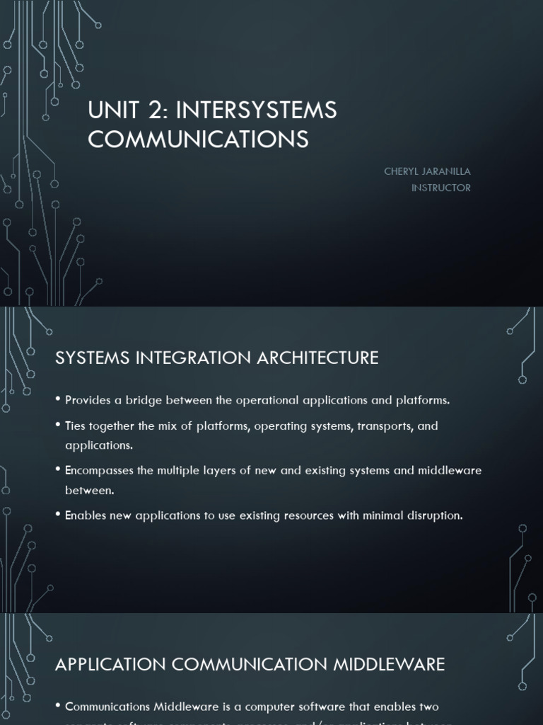 2 Intersystems Communication | PDF | Soap | World Wide Web