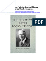 John Deweys Later Logical Theory James Scott Johnston Full Chapter