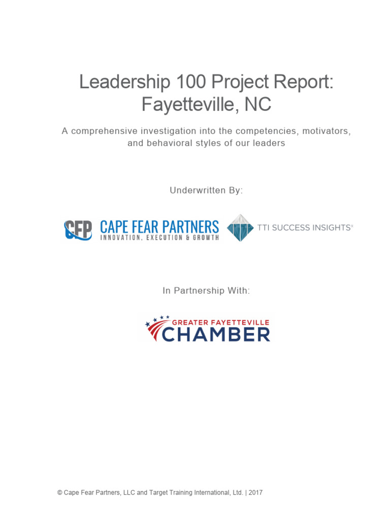 Leadership 100 Project Report April 2017 | PDF | Leadership | White ...