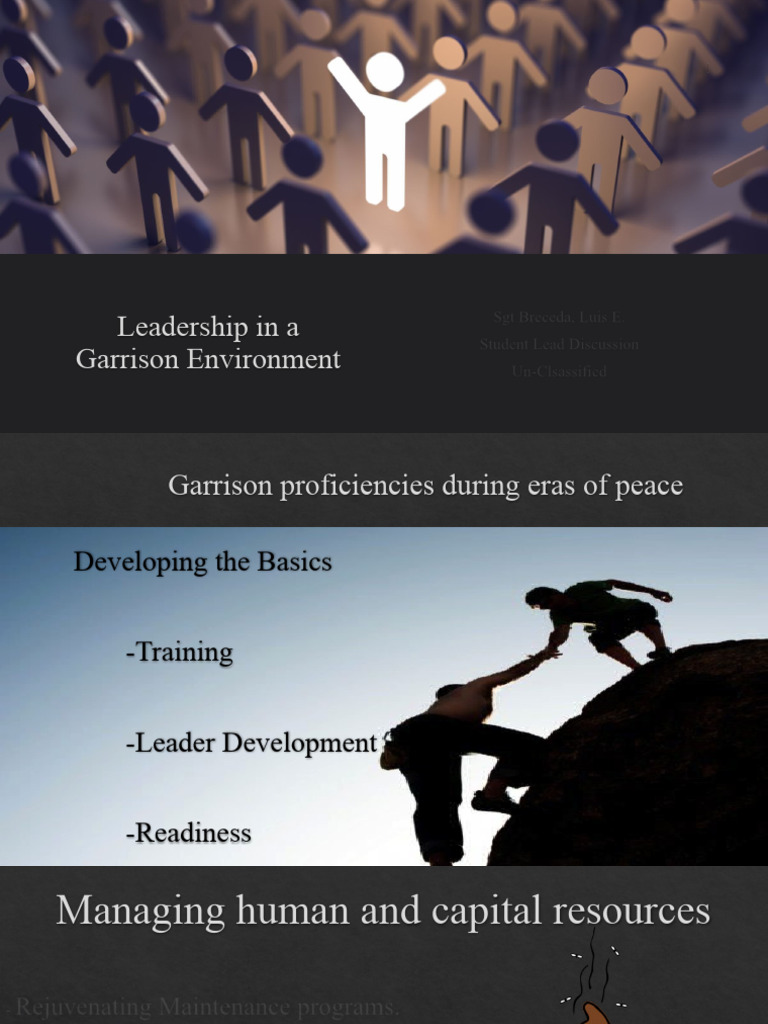 Leadership in A Garrison Environment | PDF | Career & Growth | Self ...