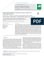 Surface Functionalization of 3D Printed Structures - Aesthetic and Antibiofouling Properties