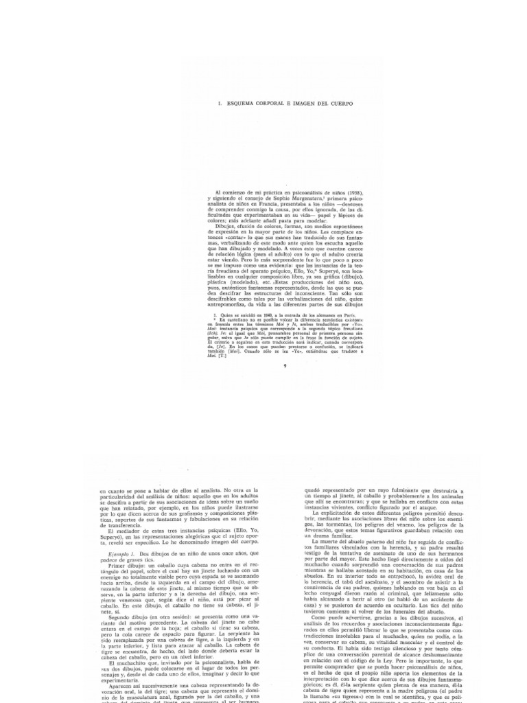 La Imagen Inconciente El Cuerpo (UNIDAD 3) | PDF