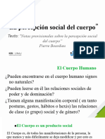 Notas Provisionales Sobre La Percepción Social Del Cuerpo BUENO