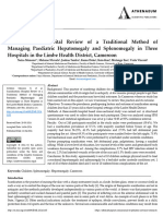 Scarrifications Hospital Review of a Traditional Method of Managing Paediatric Hepatomegaly and Splenomegaly in Three Hospitals in the Limbe Health District Cameroon