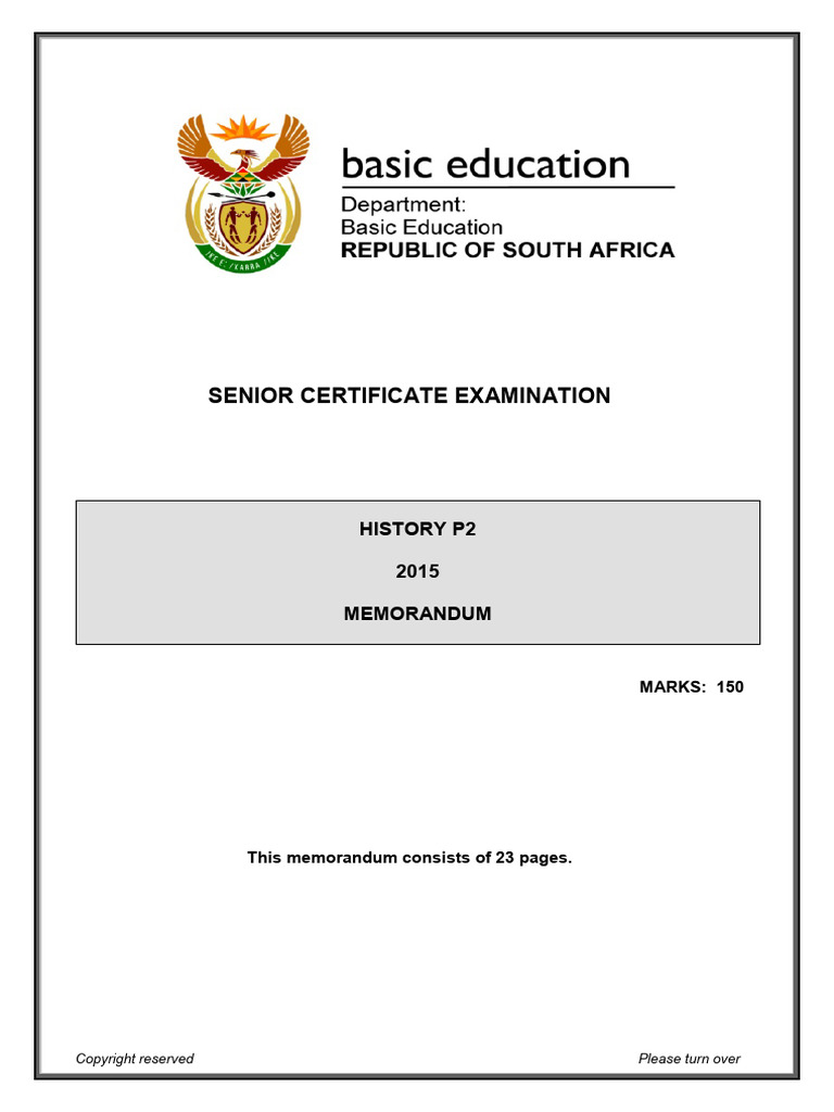 History+P2+June July+2015+Memo+Eng | PDF