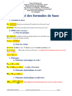Résumé Des Formules de Base PDF
