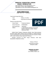Surat Pernyataan Kadis Untuk STR Dalam Proses PKM Mandor
