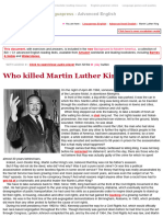 Who Killed Martin Luther King - Advanced English Reading