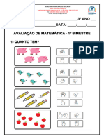 Avaliação Adaptada - Matemática 2024 - 1º Bim. 2024