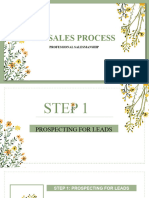 The Sales Process: Professional Salesmanship