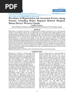 Prevalence of Hypertension and Associated Factors Among Patients Attending Hoima Regional Referral Hospital, Hoima District Western Uganda