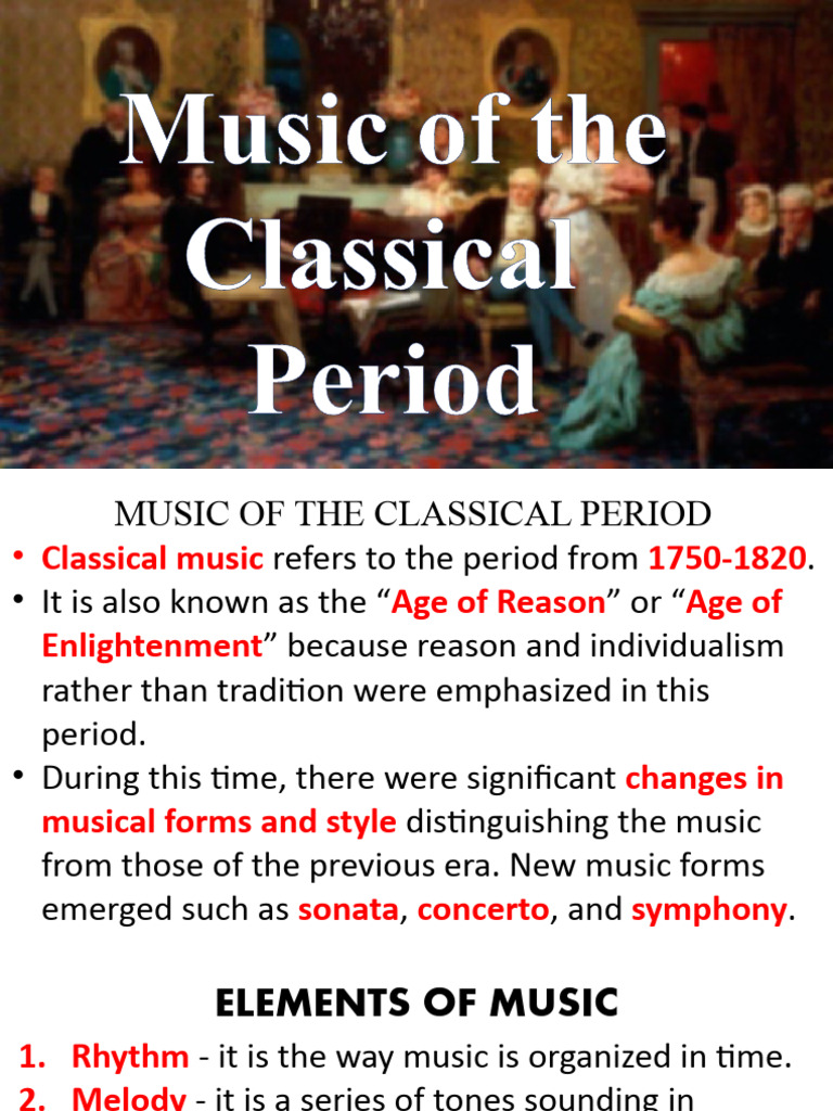 Music of Classical Period Lecture | PDF | Classical Period (Music ...