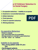 Different Types of Childrens' Behaviour in The Dental Surgery