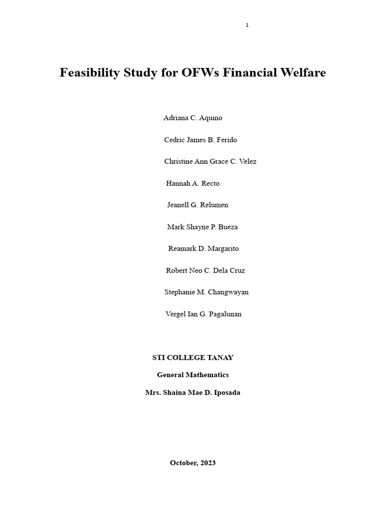 GENMATH - Ofw | PDF | Social Science