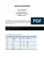 DBMS Lab 3