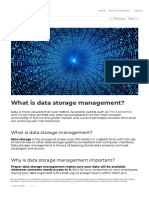 What is data storage management