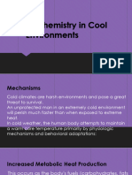 Biochemistry in Cool Environments