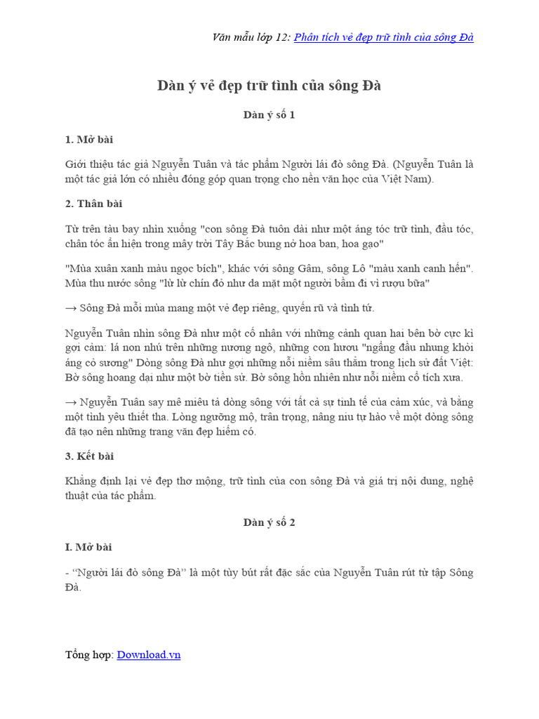 Ve dep tho mong tru tinh cua dong song da pdf
