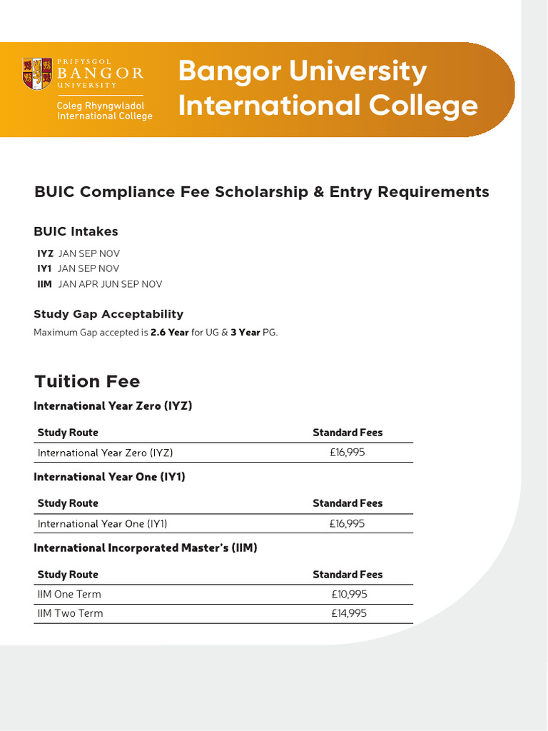BUIC Entry & Scholarship Guide | PDF | Bachelor Of Science | Psychology