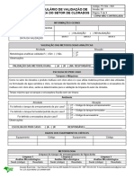 II C1 FV GQ 002 - Formulário de Validação de Limpeza Do Setor de Clorados