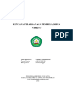 Rencana Pelaksanaan Pembelajaran: Writing