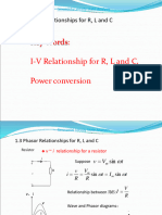 Key Words: I-V Relationship For R, L and C, Power Conversion