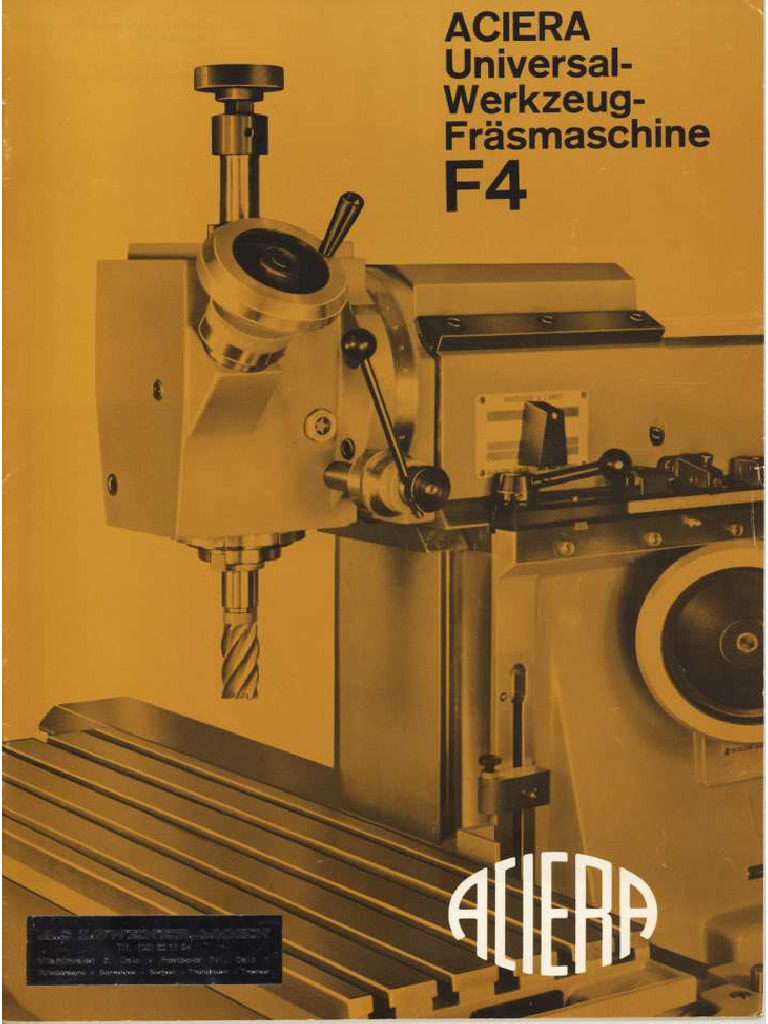 Aciera F4 Doc Commerciale | PDF