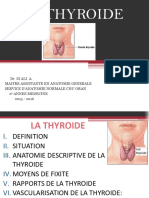 La Thyroide. DR Si Ali A. Maitre Assistante en Anatomie Generale Service D Anatomie Normale Chu Oran 2e Annee Medecine
