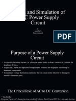 Design and Simulation of A DC Power Supply Circuit