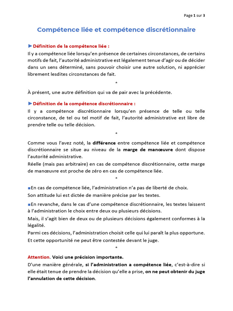 Competence Liee Competence Disc | PDF | Droit