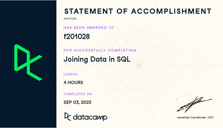 Joining Data in SQL | PDF