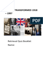 Directed Study British History Retrieval Quiz Booklet - Updated For 2023