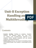 Unit-II Exception Handling and Multithreading